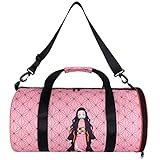 Roffatide Anime Demon Slayer Sporttasche mit Fächern für Schuhe und nasse Kleidung Kamado Nezuko Travel Sport Duffel Bag Lightweight Carryon Gymbag Fitness Bag