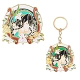 TopLucky Genshin Impact Venti Brosche Pin - Venti 2 Zeichen Cosplay Emaille Brosche Anstecknadel - Geschenk für Fans Männer Frauen Mädchen Jungen - Grün, Eisen