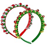 2 Stück Weihnachten Haarreif, Weihnachts Haarreif Erwachsene, Weihnachtshaarreifen, Kopfschmuck Weihnachten, Weihnachtskopf Schmuck, Weihnachtsdekorationen für