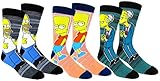 The Simpsons Lässige Crew-Socken, Homer/Bart/Burns, Einheitsgröße