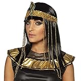 Boland 85057 - Perücke Ägyptische Königin mit Stirnband, Kunsthaar, lange Haare, Frisur, Krone, Cleopatra, Ägypten, Accessoire, Kostüm, Karneval, Mottoparty
