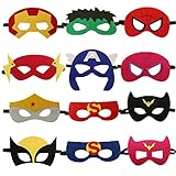 Superhelden Masken Gastgeschenke für Kindergeburtstagsfeier-Dekoration, Superhelden Cosplay Kostüme, verkleiden sich, Party-Bevorzugungen, Zubehör für Kindermaske (Superhero)