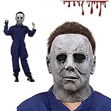 Applysu Michael Myers Maske Kinder Halloween Cosplay Horror Killer Costume Headwear Michael Myers Costume Maske für Boys Girls (Grey Mike)