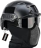 Sport Outdoor Fast Tactical Helm Sturmhauben-Masken-Set Mit DREI-Farben-Schutzbrillen Für CS/Jagd/Paintball/Schießen
