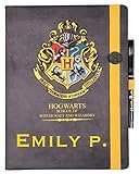 Harry Potter - Personalisiertes Notizbuch - Leeres Notizbuch, Ideales Tagebuch & Notizblock Liebhaber - Schreibblock, Notizbücher A5+, 26 x 18 cm - Schwarz, Geschenke