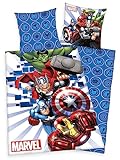 Disney Marvel Avengers Bettwäsche 80x80 + 135x200cm 100% Baumwolle