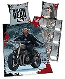 Herding The Walking Dead Bettwäsche mit Daryl Dixon 80x80 + 135x200cm, 100% Baumwolle mit Reißverschluss
