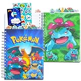 Pokemon Notebook Set for Boys - Bundle with Tabbed Journal, Stickers, More for Kids Adults | Pokemon Journal Notebook Kit