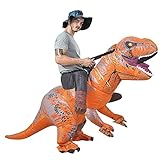 JASHKE Dinosaurier Aufblasbare Kostüme Tyrannosaurus rex Reiten Kostüm Aufblasbar Erwachsene Karneval Kostüm