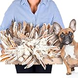 Hasenohren mit Fell für Hunde (1kg) | Kaninchenohren mit Fell für Katzen | Luftgetrocknete Hasenohren | Natürlicher Kausnack für Hunde & Katzen