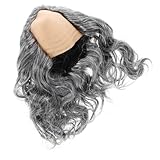 VALICLUD Glatze Perücke Lustige Perücken Männliche Perücken Gewellte Kunsthaarperücke Perücke Für Männer Mit Glatze Halloween-cosplay-perücke Halloween-party-perücke P-material Grey