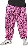 W WIDMANN MILANO Party Fashion - 80er Jahre Hose mit Zebra Muster, Jogginghose, Faschingskostüme