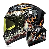Motorrad Modular Full Face Helm Flip Up Dual Visor Dot Ece Zugelassene Männer Und Frauen Motorrad Helme Moped Street Bike Racing Crash Helm,Venom a,L