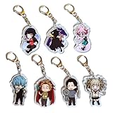 JCvCX MHA Himiko Toga Cosplay Schlüsselanhänger Acryl Schlüsselanhänger Hawks Kostüm Auto Schlüsselanhänger, Transparent, Small