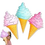 Novelty Place Riesige aufblasbare Eiscreme Kegel für Party Dekorationen Party Favors Set für Kinder & Erwachsene, 36 Zoll (Packung mit 3)