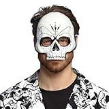 Boland 72368 - Maske Totenkopf, Faschingsmaske für Kostüme, Halloween, Karneval und Mottoparty