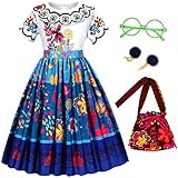 Foierp Encanto Mirabel Kostüm für Mädchen - Isabela Pepa Luisa Cosplay Kleid Kinder Verkleidung für Halloween Party Geburtstag Karneval Princess Kleider Größe