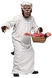 shoperama Lustiges Herren-Kostüm Großer Böser Wolf Großmutter Rotkäppchens Oma Halloween, Größe:M-L