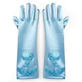 Katara 1098 - Prinzessin ELSA Handschuhe Party Fieber Kleid/Mädchen Kostüm Verkleidung Fasching Karneval, Blau …