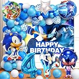 79 Stück Soni Geburtstagsdeko, Soni Deko Geburtstag 4 Jahre, Soni Ballon, Hintergrund, Soni Luftballon Geburtstag, Folienballon, Soni Latex Luftballons, für Kindergeburtstag Dekoration