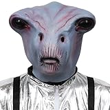 shayulajiao Alien Maske Gruselige Latex Realistische Maske Halloween Cosplay Party Erwachsene Latex Maske Carnival karneval