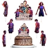 7 Stücke StrangerThing Kuchen Deko Set, StrangerThing Cake Topper Decorations, StrangerThing Cupcake Toppers, Geburtstags Kuchenzubehör, Geeignet für Geburtstagsfeiern für Jungen und Mädchen