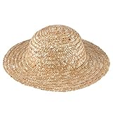 Supvox Mini Strohhut DIY Strohmütze Strand Sonnenhut Kunst Malerei Hut Sommer Strohhut Strandkappe für Hawaiian Partei Bevorzugt Dekoration Liefert 10 cm