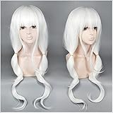 LanTing Cosplay Perücke New Dangan Ronpa V3 Angie Yonaga White Lange Perücke Cosplay Party Fashion Anime Human Costume Full wigs Synthetic Haar Heat Resistant Fiber