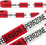 Carpeta 10 Meter Absperrband * Feuerwehr * für Kindergeburtstag und Party | Feuerwehrauto Feuerwehrmann Absperrung Deko Dekoration Mottoparty Kinder Geburtstag