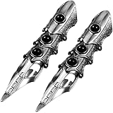 SHERCHPRY Punk- Knöchelgelenkring 2- Teiliger Offener Ring mit Vollem Finger Knöchelgelenk- Vollfinger- Gothic- Ringe für Halloween- Cosplay- Partyzubehör