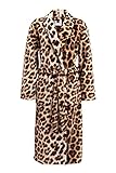 Zo!Home Leopard Bademantel Lang L Braun