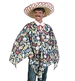 KarnevalsTeuel Kostüm Poncho Musik Mexikaner Gr. XL