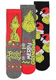 The Grinch Socken für Damen und Herren - Unisex Sneaker Frauen und Männer Strümpfe (3er Pack) (DE/NL/SE/PL, Numerisch, 40, 45, Regular, Regular, Mehrfarbig)