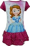Disney Prinzessin Sofia Das Erste Mädchen Kurzarm Kleid Fuchsie-3 Jahre / 98 cm