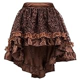 Bslingerie Damen Gothic Punk Steampunk Spitze Rock Kleidung Kurzer Rock