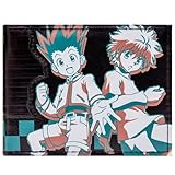 Hunter x Hunter Gon Freecss & Killua Hunter Prüfung Geldbörse/Geldbeutel Bi-Fold ID & Kartenhalter, Schwarz