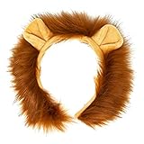 Oblique Unique Haarreifen Löwe mit Ohren und Mähne Löwen Haarreif mit Haaren für Fasching Karneval Motto Party Löwenkostüm Kostüm Accessoire