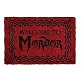 Herr der Ringe Elbenwald Fußmatte Welcome to Mordor Motiv 60 x 40 x 1,5 cm Kokos rutschfes rot
