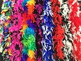 KarnevalsTeufel.de Federboa bunt oder zweifarbig aus 6 verschiedenen Farbvariationen wählbar Länge ca. 1,80m Ideal für Fasching kuschelig farbig (Regenbogen)