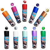 Nico Europe - Bunte Haarfarbe 6 Dosen à 125ml für Karneval, Fasching, Partys & Co. - Temporäres Color-Haarspray verschiedenfarbig sortiert & auswaschbar - Färbendes Hair Spray für Erwachsene & Kinder