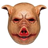 Yearsahrk Horror Tier Masken Schweine Maske Halloween Karneval Latex Maske Horror Metzger Maske Halloween Kostüm Cosplay Requisiten