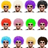 Balinco Afro PERÜCKE LOCKENKOPF Wig AFROPERÜCKE e Locken XXL Herren Damen Karneval Fasching LOCKENPERÜCKE (Rot)