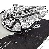 Hallmark Signature Paper Wonder Star Wars Pop-Up-Karte für Vatertag oder Geburtstag (Millennium Falcon)