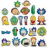 FAMILIO 23 Stücke Rick and Morty Schuhzubehör Accessoires in verschiedenen Formen für dekorative Schuhe Kindergeburtstagsgeschenke und einfache Dekorationen