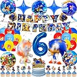 44 Stück Kindergeburtstag Deko, Geburtstags Luftballons Geburtstagsdeko Happy Birthday Girlande Birthday Decorations mit Helium Ballons Tortendeko Geburtstagsbanner für Kinder Geburtstags Party