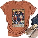Ykomow Halloween Movie Shirts for Women Vintage Sanderson Sisters Witch Graphic Tees (M, Orange-2)