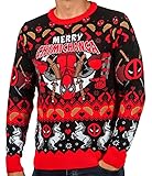 Deadpool Weihnachtspullover (UK, Alpha, XXL, Regular, Regular) Rot, Schwarz, rot, schwarz, XXL