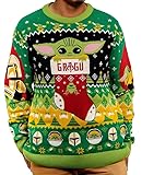 Star Wars Baby Yoda Weihnachtspullover Geschenk für Männer oder Frauen, Mehrfarbig, XS