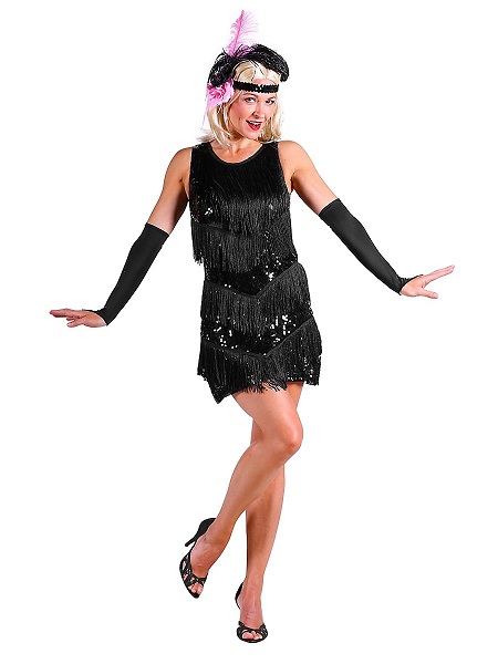 20er-Jahre-Charleston-Kleid-Kostüm-Damen-schwarz