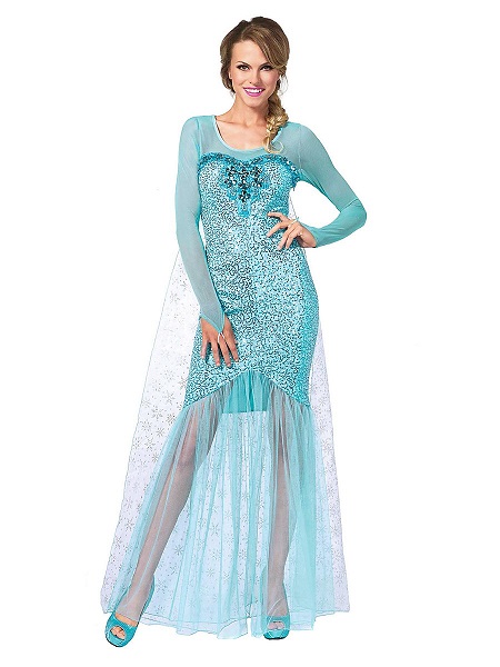 Eiskönigin-Kostüm-Kleid-Damen